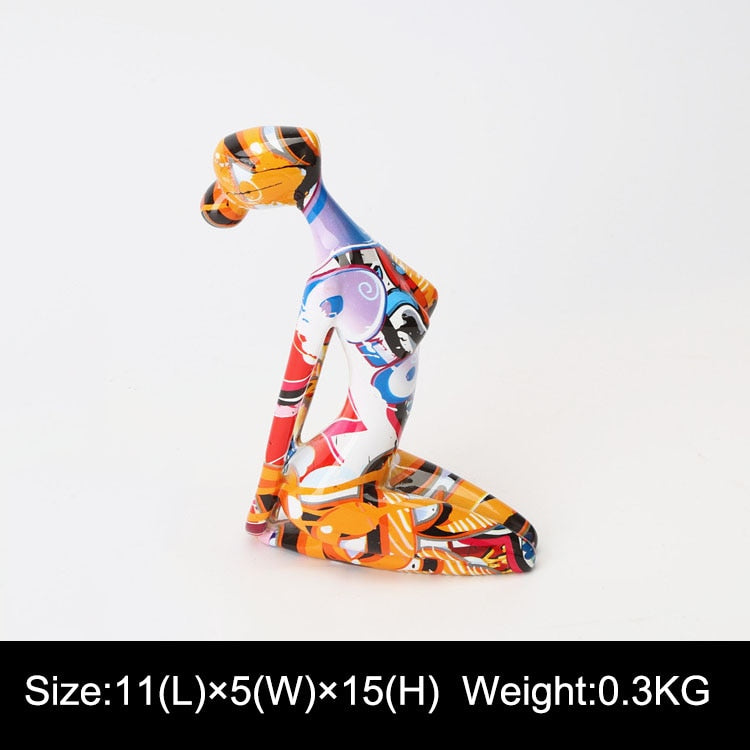 Graffiti Yoga Girl Figurine