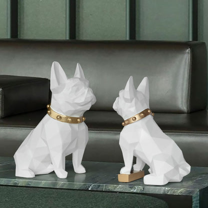 Dog Statue Home Decor white