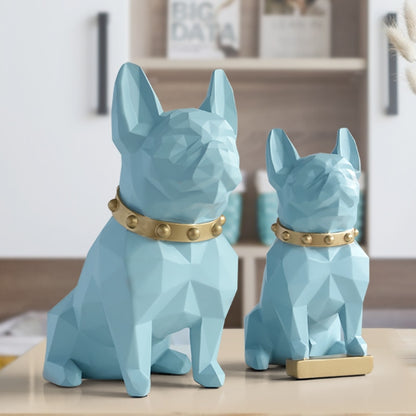 Dog Statue Home Decor blue