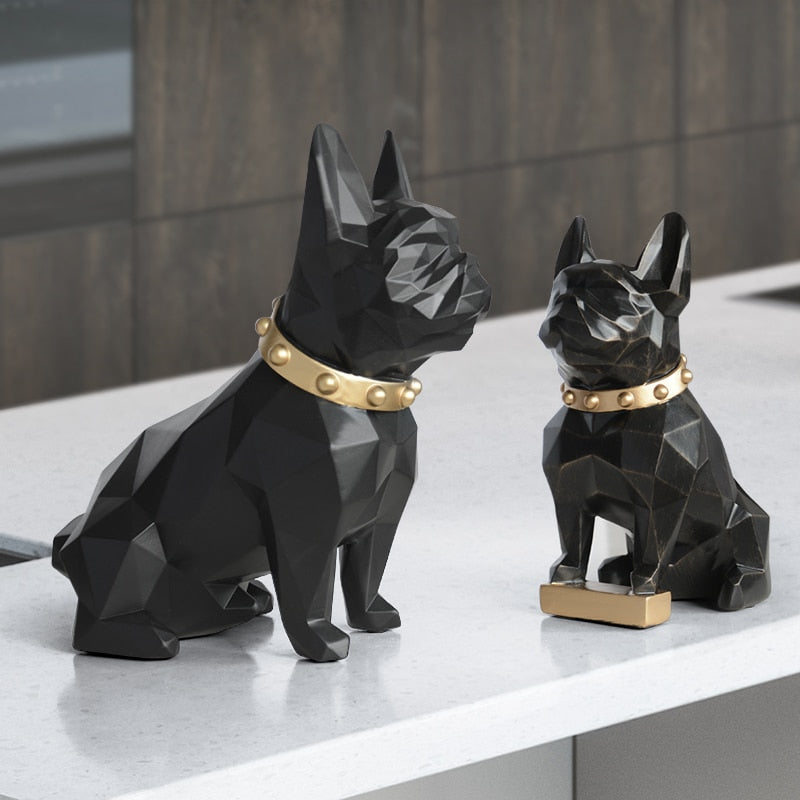 Dog Statue Home Decor black