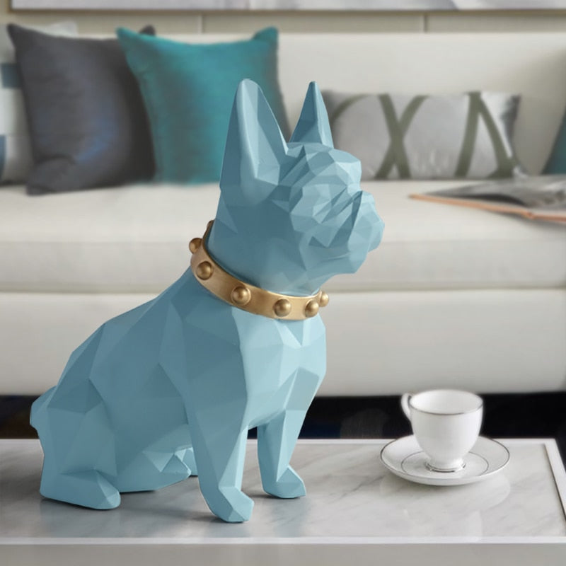 Dog Statue Home Decor blue