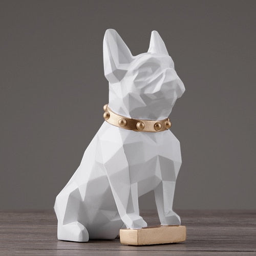 Dog Statue Home Decor white