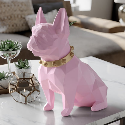 Dog Statue Home Decor pink