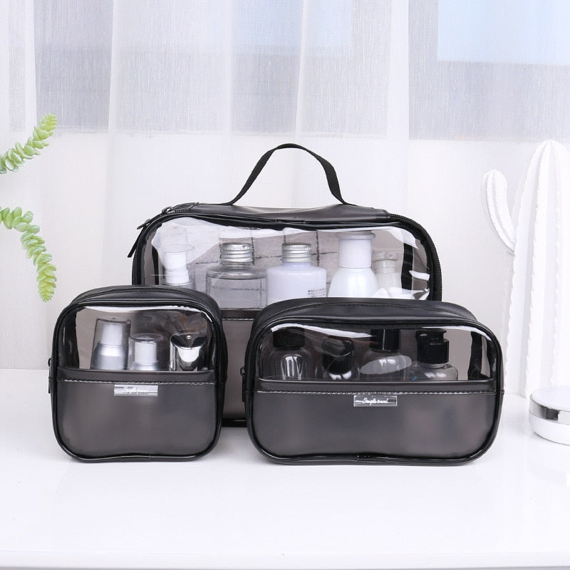 Transparent cosmetic bags