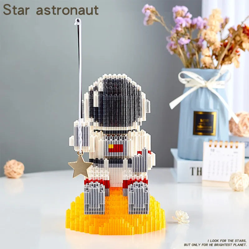 Lego Astronaut DIY Building Blocks with Light - Micro Space Moon