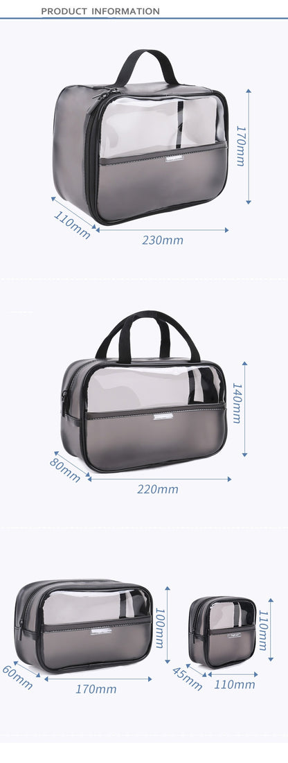 Transparent cosmetic bags