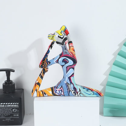 Graffiti Yoga Girl Figurine