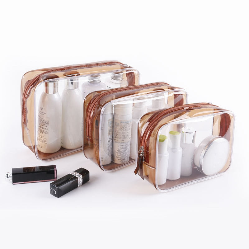 Transparent cosmetic bags