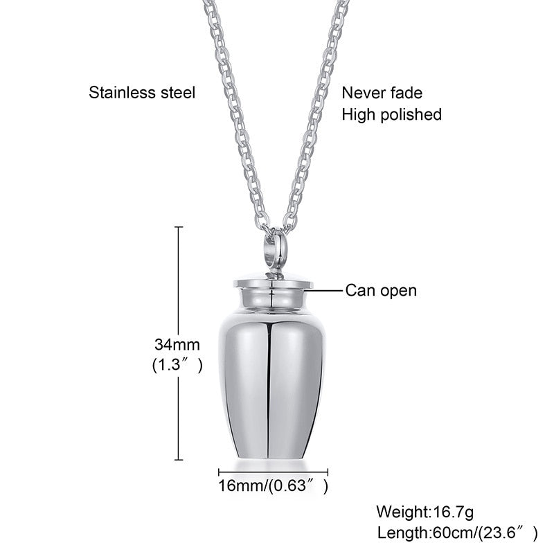 Cremation Urn Pendant Necklace