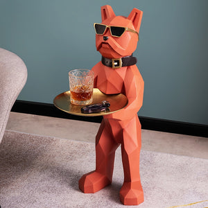 Geometric Dog Figurines orange