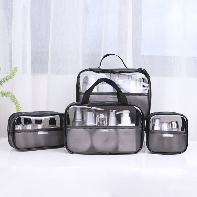 Transparent cosmetic bags