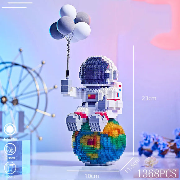 Lego Astronaut DIY Building Blocks with Light - Micro Space Moon
