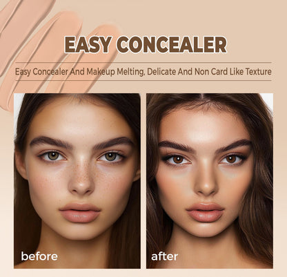 Full Coverage Concealer-waterproof,for Covers Skin Blemishes and Wrinkles and Tattoos,Regulates Skin Tone,Face Concealer Makeup Pure Ember