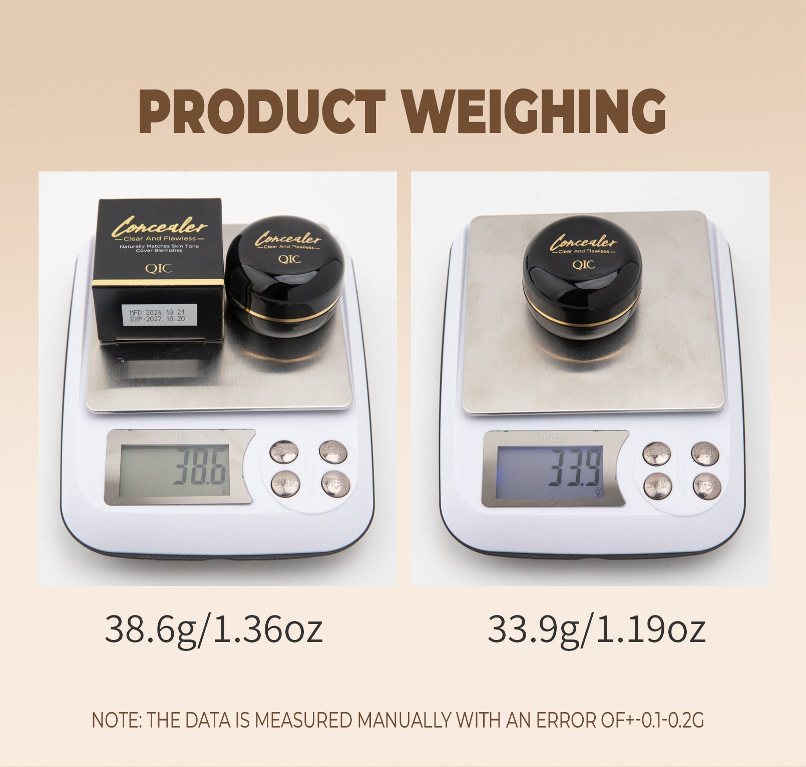 Full Coverage Concealer-waterproof,for Covers Skin Blemishes and Wrinkles and Tattoos,Regulates Skin Tone,Face Concealer Makeup Pure Ember