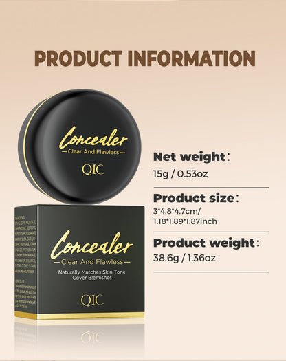 Full Coverage Concealer-waterproof,for Covers Skin Blemishes and Wrinkles and Tattoos,Regulates Skin Tone,Face Concealer Makeup Pure Ember