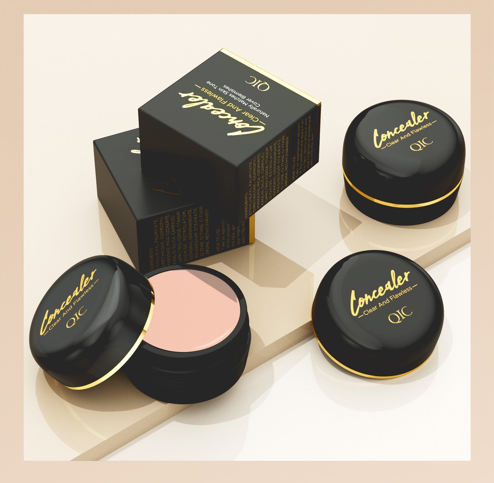 Full Coverage Concealer-waterproof,for Covers Skin Blemishes and Wrinkles and Tattoos,Regulates Skin Tone,Face Concealer Makeup Pure Ember