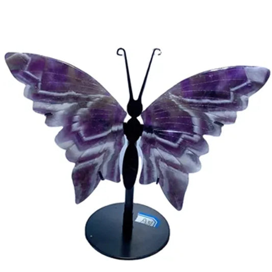 Natural Dream Amethyst Butterfly Wings Crystal With Stand