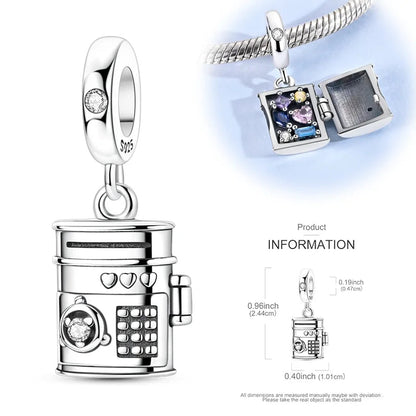 New 925 Sterling Silver Charms Beads Hot Air Balloon Matryoshka Pendant Pure Ember