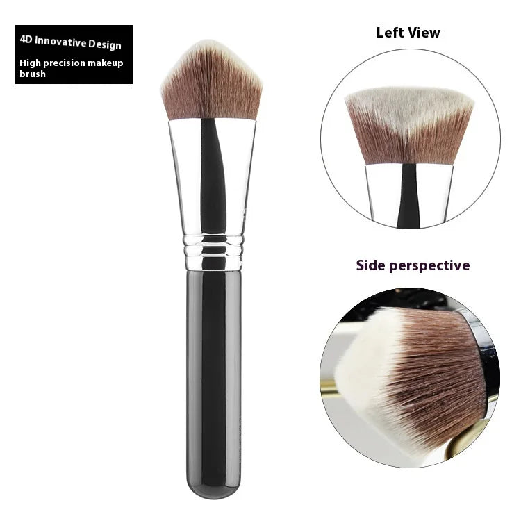 Large Angled Kabuki Foundation Brush Triangle Vegan Makeup Tool For Powder Foundation Concealer Blending And Coverage Pure Ember