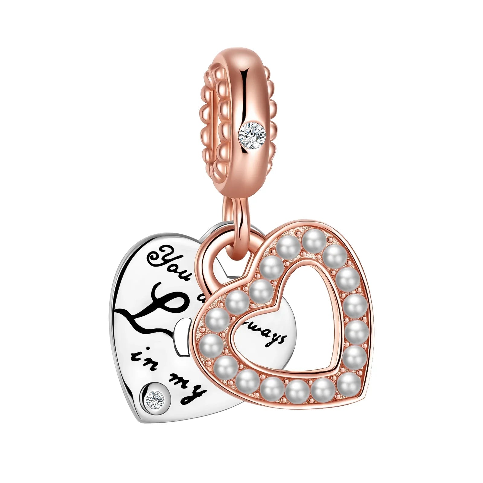 Rose Gold Charms Snowflake, Heart, Fish Pendants Pure Ember