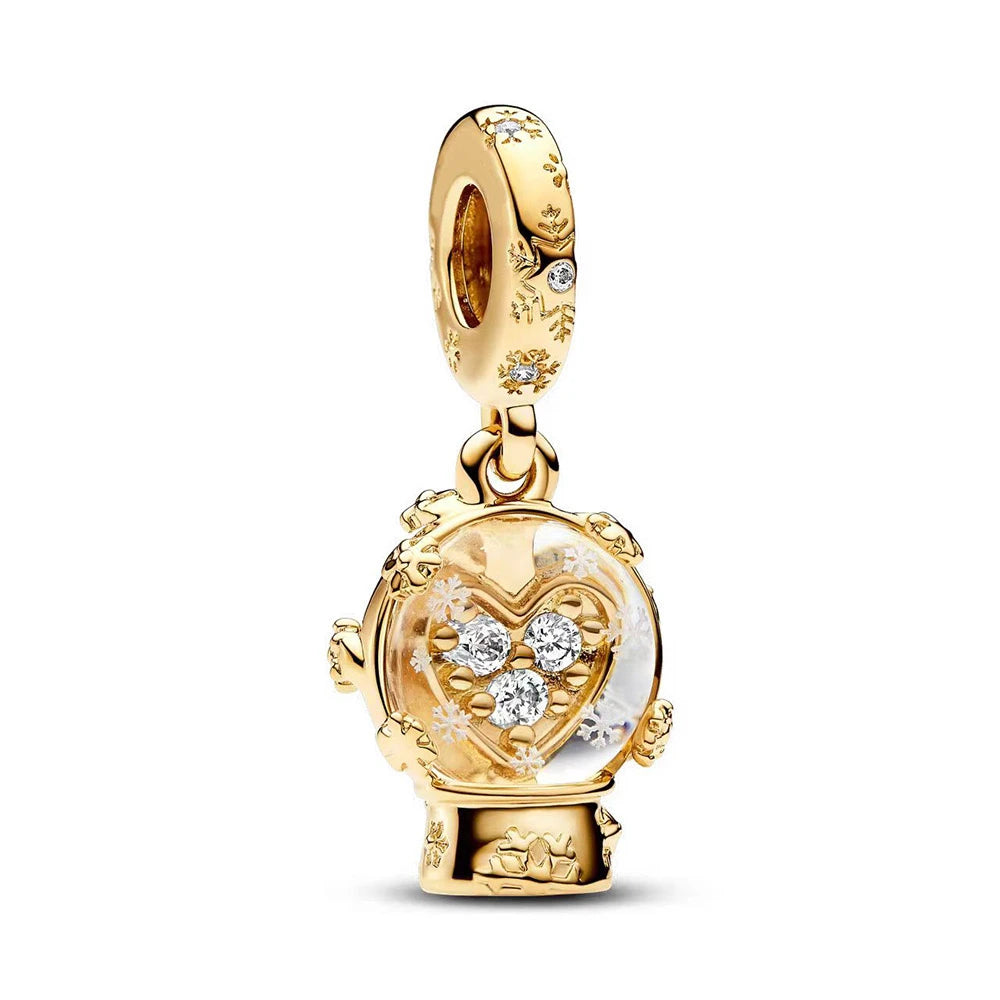 Gold Plated S925 Silver Charm Pendants Pure Ember