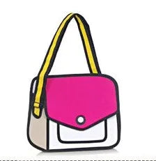 2D Bag Painting Cartoon Paper Cartoon Handbag