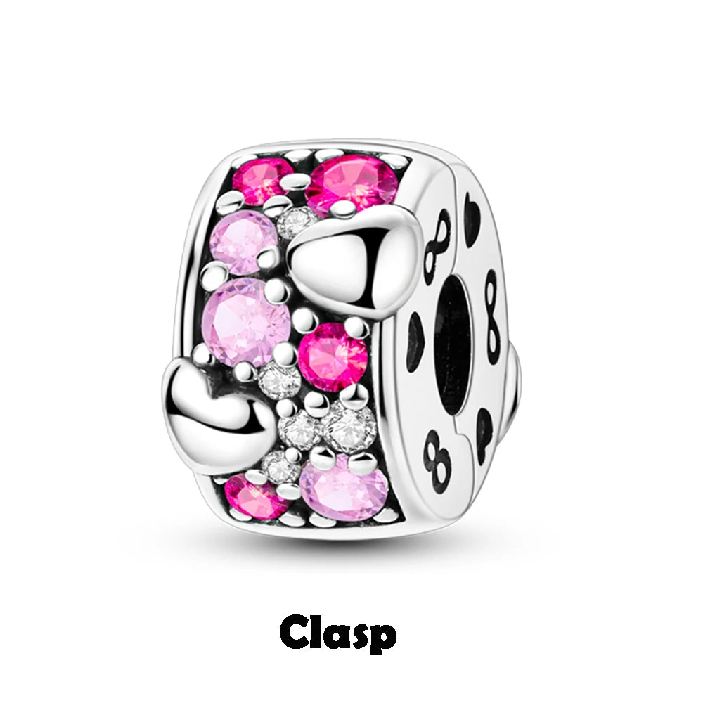 925 Sterling Silver Silicone Spacer Stopper Clip Charms Chamilia Beads Pure Ember