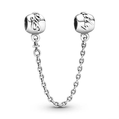 Sparkling Herbarium Cluster Round Charm Safety Chain Pure Ember