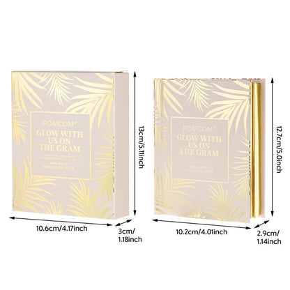 3-Page Makeup Magic Book - 19-in-1 Cosmetics Set (12 Eyeshadows, 3 Lips, 4 Contour Blushes) Pure Ember