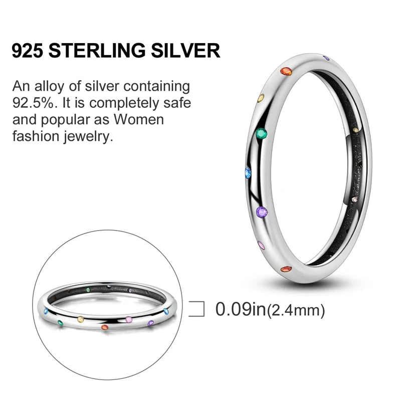 925 Sterling Silver Infinite Love Ring Original Luxury Design Zircon