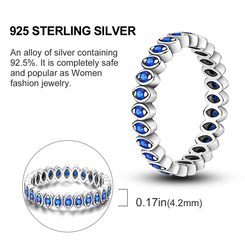 Women's Rings 925 Sterling Silver Luxury Stackable Ring Original Design