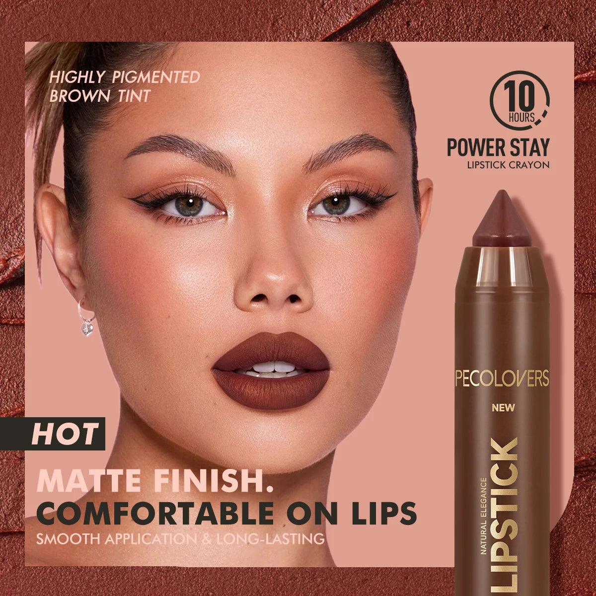 Fine Tip Lip Liner Pen Soft Mist Matte Lip Crayon Pure Ember