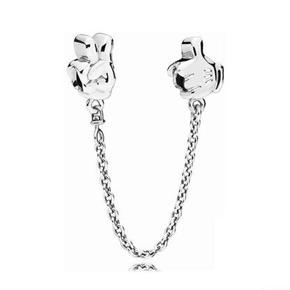 Sparkling Herbarium Cluster Round Charm Safety Chain Pure Ember