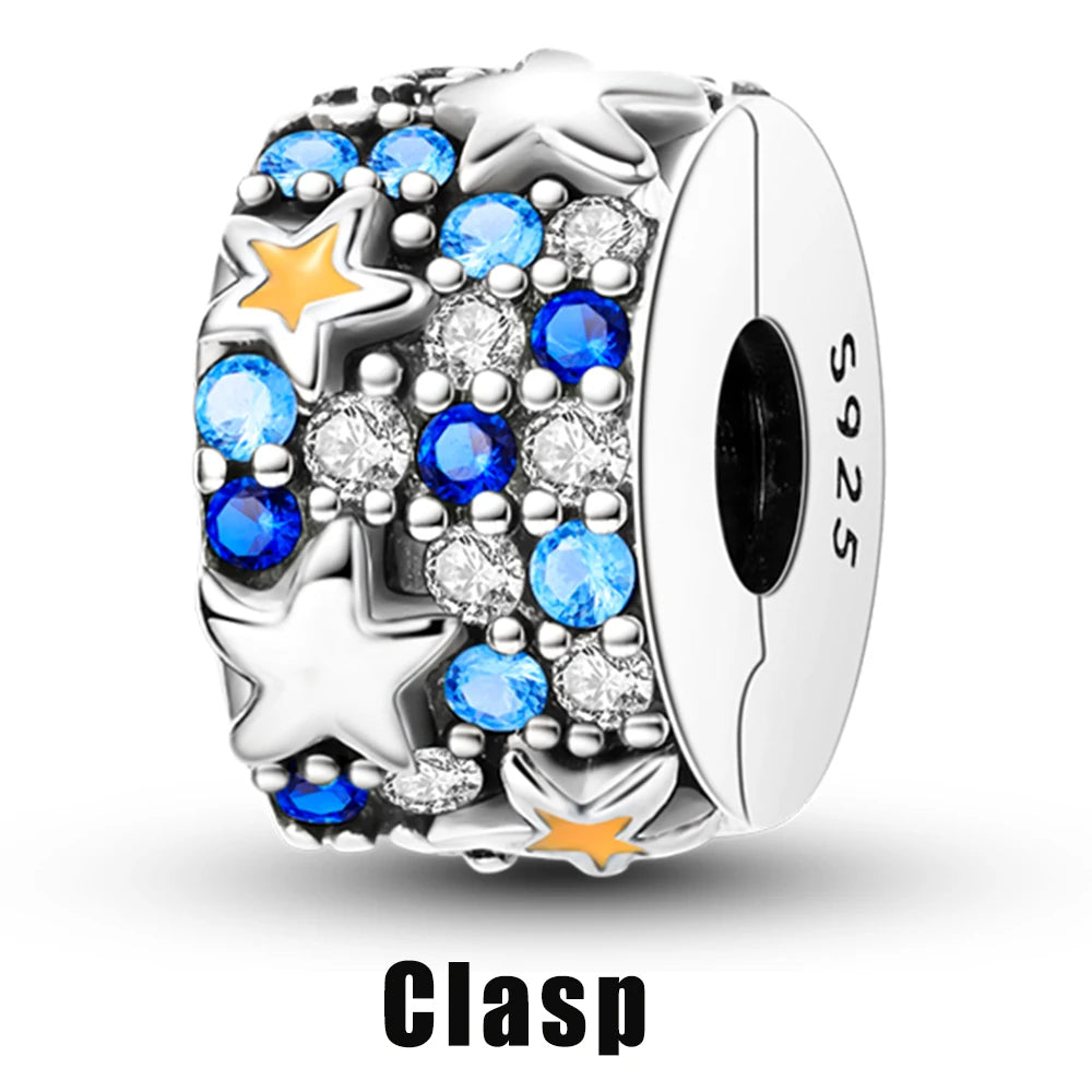 925 Sterling Silver Silicone Spacer Stopper Clip Charms Chamilia Beads Pure Ember