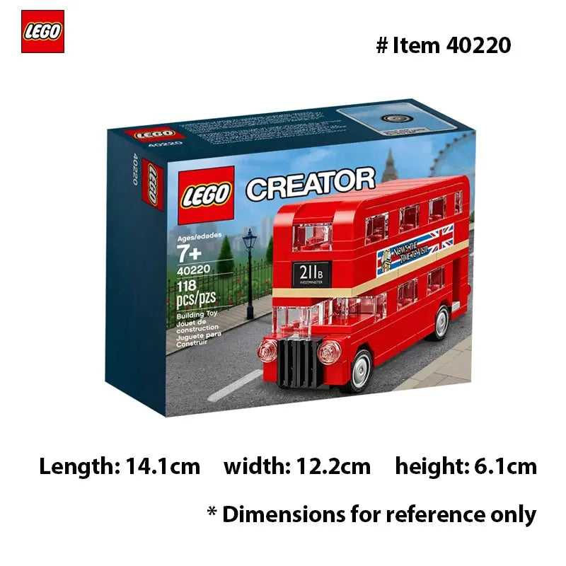 LEGO 40220 Creator Double Decker London Bus 118 Pieces Pure Ember