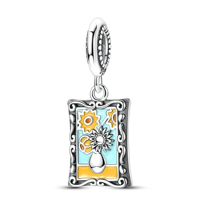 925 Sterling Silver Dollar Panda Mushroom Pendant Charms Pure Ember