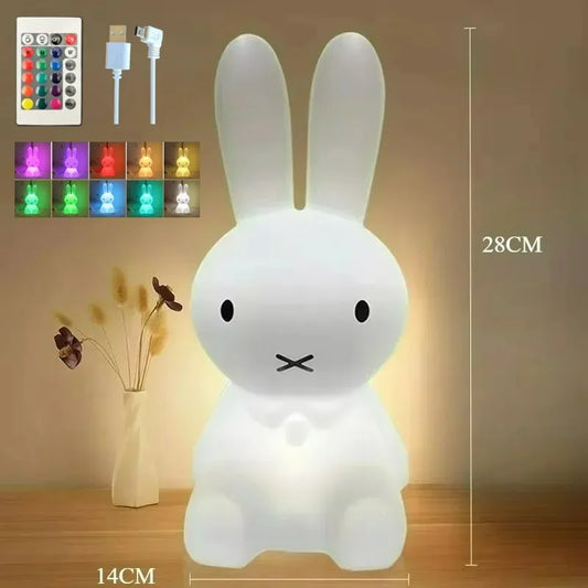 28cm RGB Light Bunny LED Desk Lamps