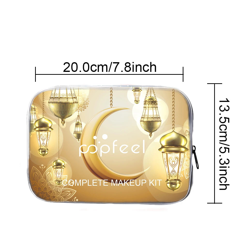 POPFEEL Complete Makeup Kit, All In the Makeup Bag, Eyeshadow Lipstick Pure Ember