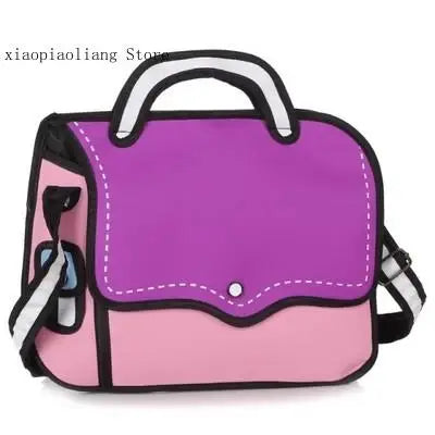 2D Bag Painting Cartoon Paper Cartoon Handbag