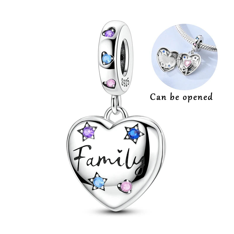 New 925 Sterling Silver Charms Beads Hot Air Balloon Matryoshka Pendant Pure Ember