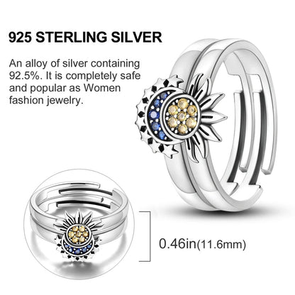 925 Sterling Silver Butterfly Firefly Love Rings Original Design Colored Zircon Finger Rings Pure Ember