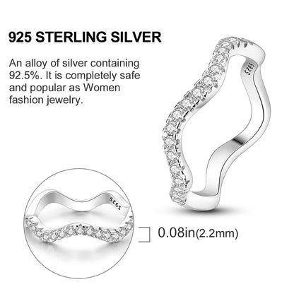 925 Sterling Silver Infinite Love Ring Original Luxury Design Zircon