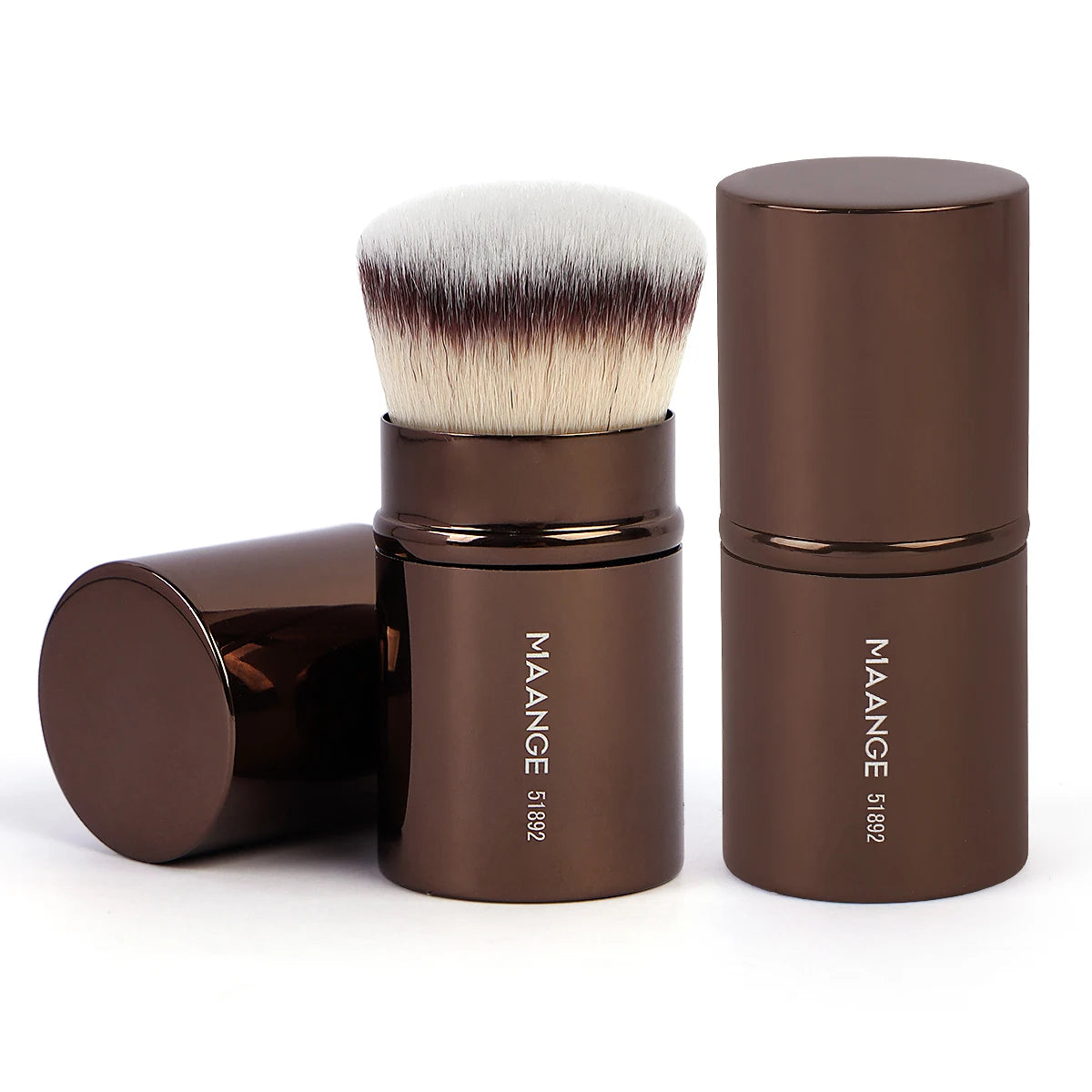 MAANGE Makeup Brushes Double Head Foundation Powder Concealer Blusher Bronzer Makeup Brush Soft Fiber Hair Cosmetic Beauty Tools Pure Ember