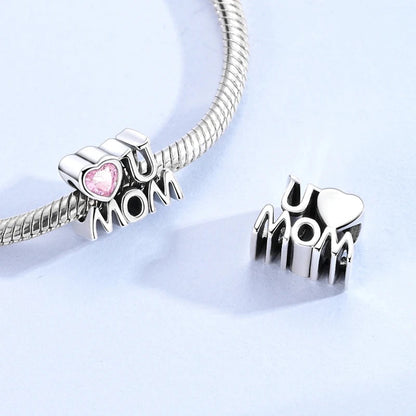 925 Sterling Silver Pink Charms Bead Butterfly Fairy Elephant Fox Pendants Pure Ember