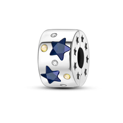925 Sterling Silver Clasp Stone CZ Clip Charm Zircon Star Butterfly Bead Pure Ember