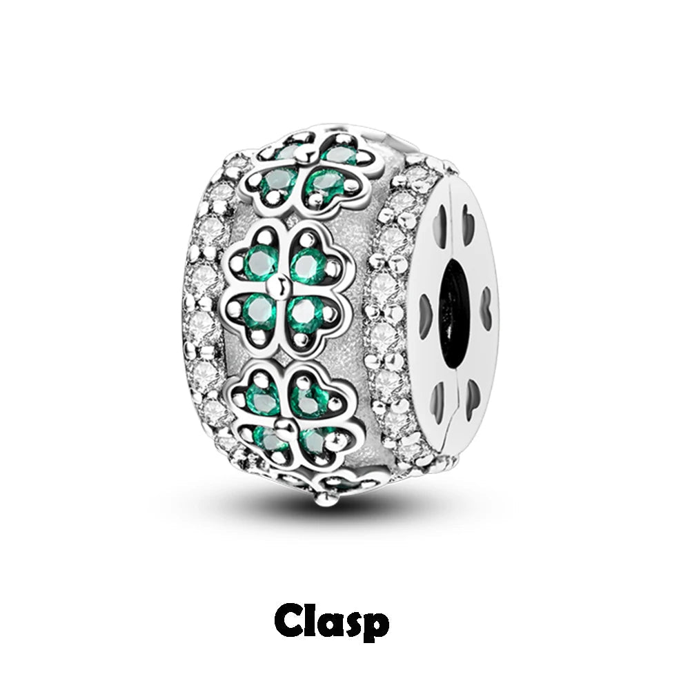 925 Sterling Silver Silicone Spacer Stopper Clip Charms Chamilia Beads Pure Ember