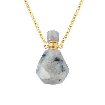 Crystal Natural Stone Ashes Keepsake Pendant Urn Necklaces