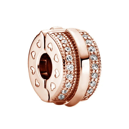 Rose Gold Charms Snowflake, Heart, Fish Pendants Pure Ember