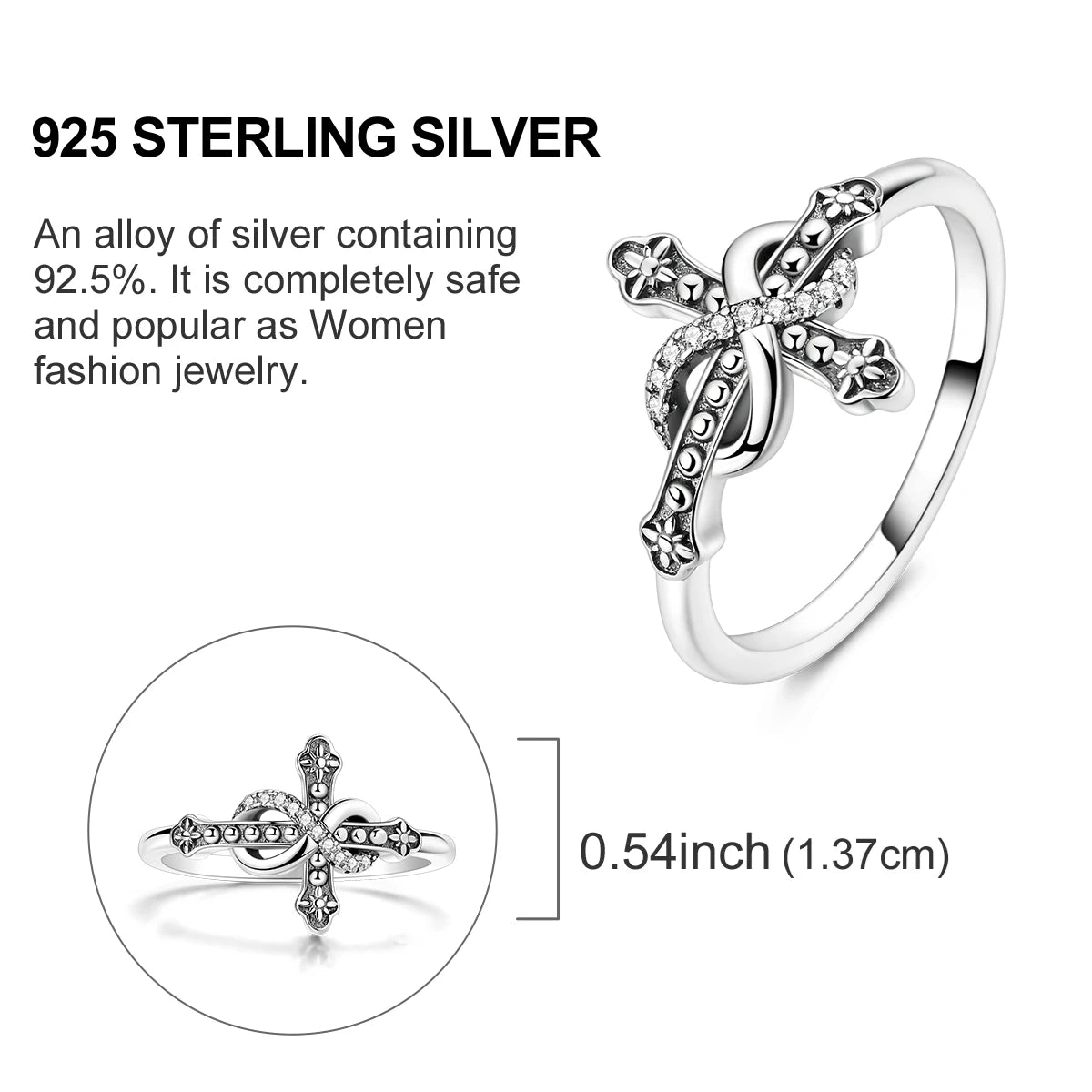 Women's Rings 925 Sterling Silver Luxury Stackable Ring Original Design