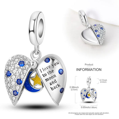 New 925 Sterling Silver Charms Beads Hot Air Balloon Matryoshka Pendant Pure Ember